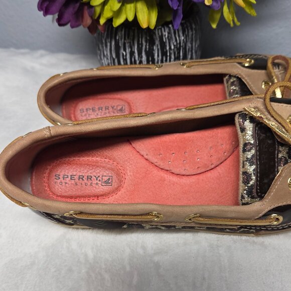 Sperry Leopard Sparkle Panel Boat Shoes – Size: 7.5 (Women’s) - Picture 9 of 11